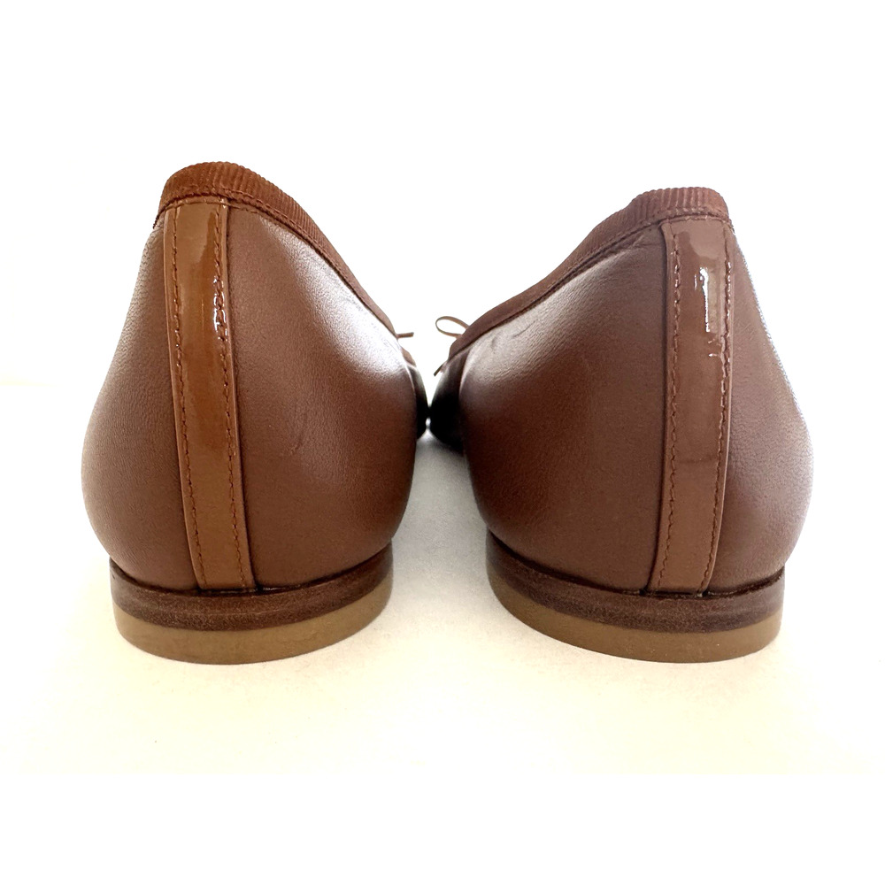 Margaux Brown Pointed Toe Ballet Flats - Picture 3 of 11